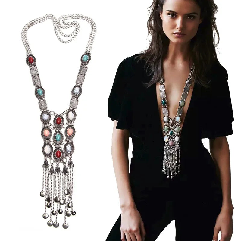 Vintage Boho Coin Necklace