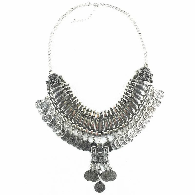 Vintage Boho Coin Necklace