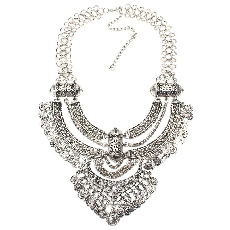Vintage Boho Coin Necklace
