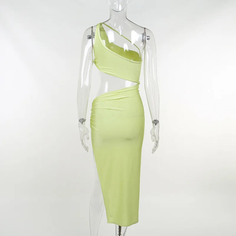 Hollow Out Bodycon Split Dress