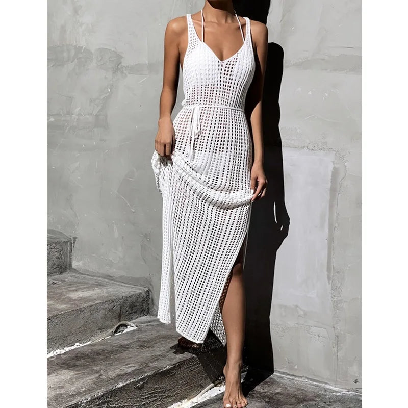 Hollow Sleeveless Bikini Cover Up