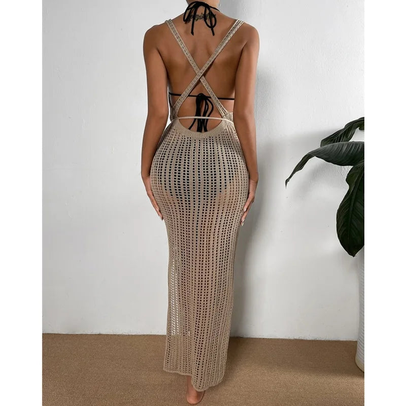 Hollow Sleeveless Bikini Cover Up