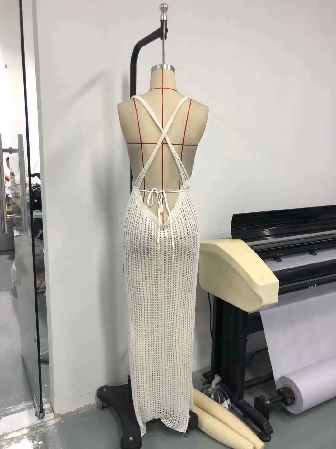 Hollow Sleeveless Bikini Cover Up