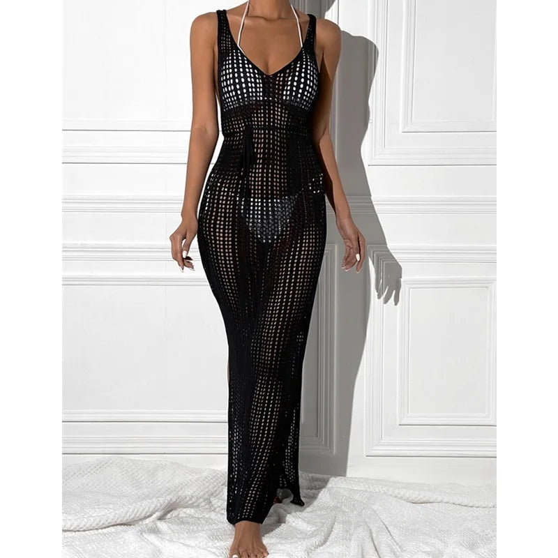 Hollow Sleeveless Bikini Cover Up