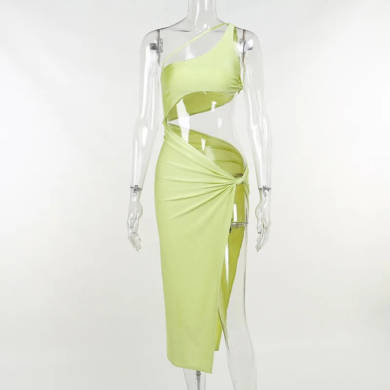 Hollow Out Bodycon Split Dress