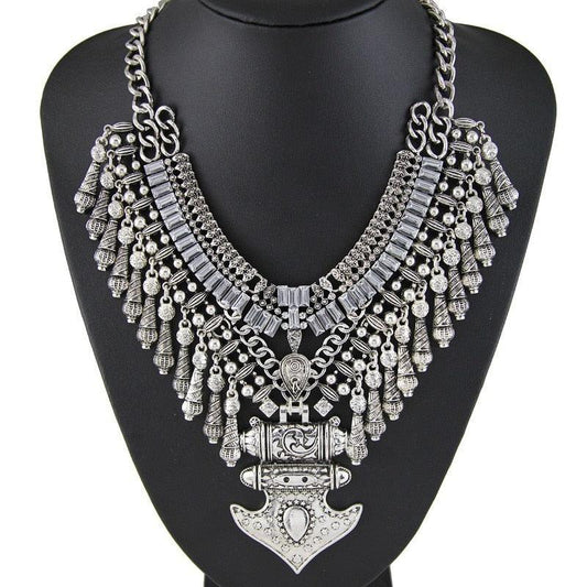 Bohemian Carved Vintage Necklace Necklaces - The Burner Shop