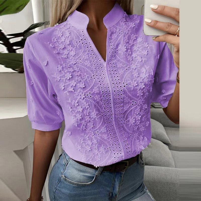 Boho Chic Hollow-out Blouse Tops - The Burner Shop