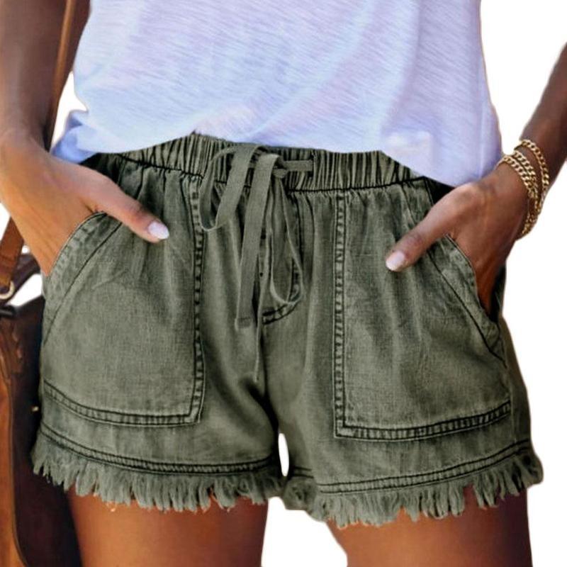 Boho High Waisted Denim Short Shorts - The Burner Shop