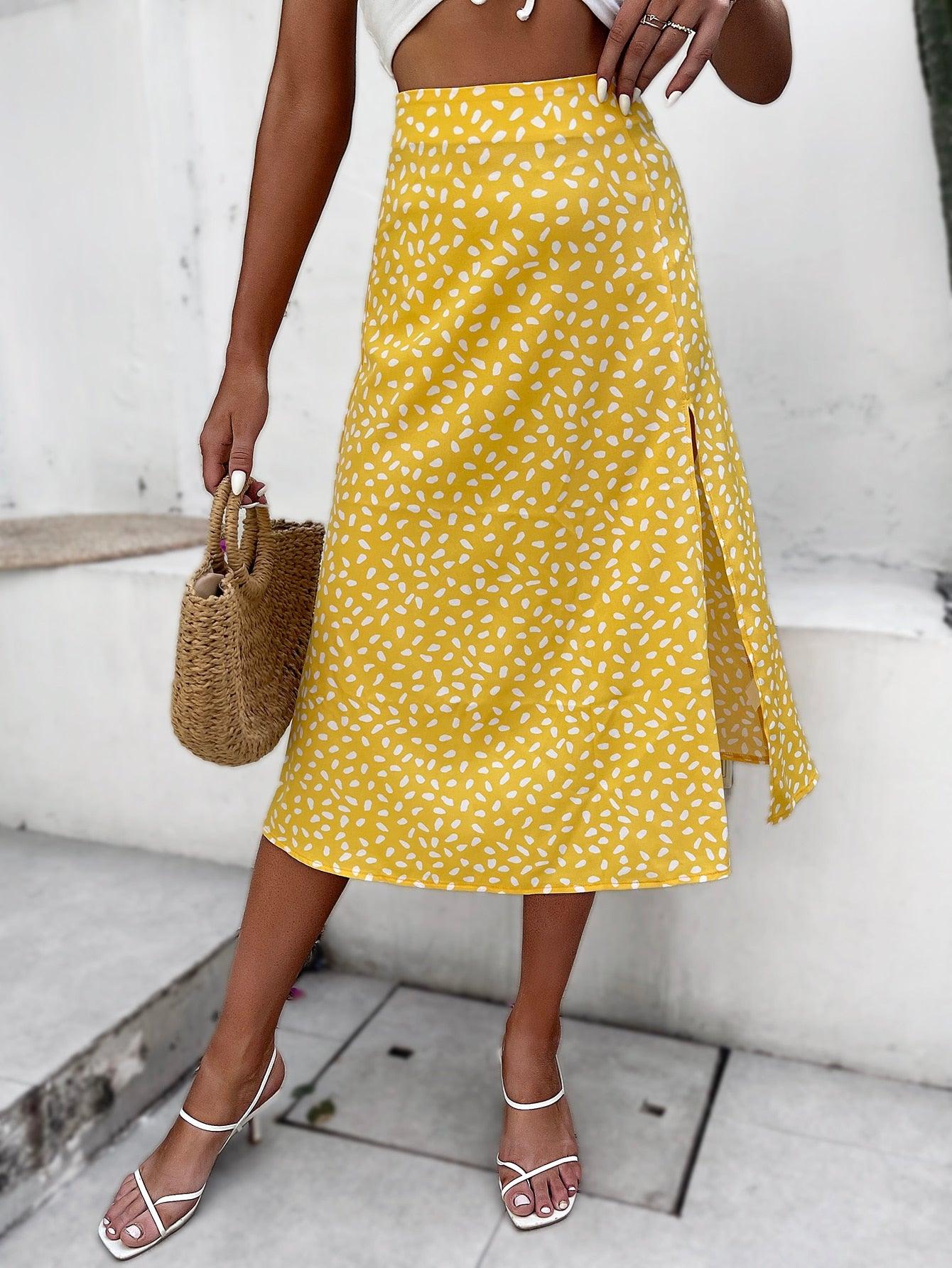Boho Split Thigh Skirt Skirts - The Burner Shop