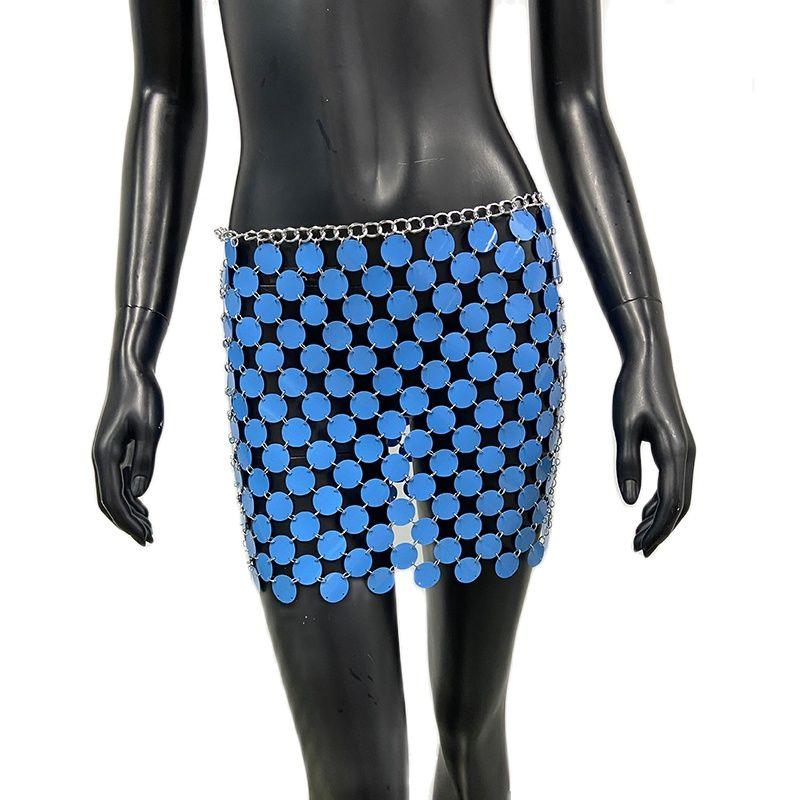 Colorful Sequins Mini Skirts Skirts - The Burner Shop