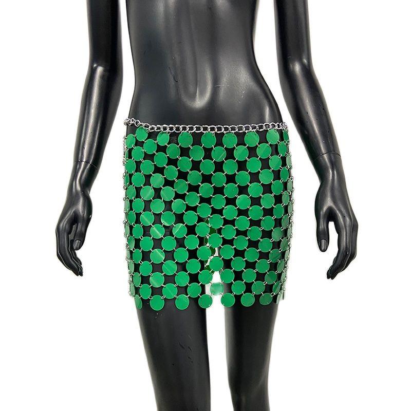 Colorful Sequins Mini Skirts Skirts - The Burner Shop