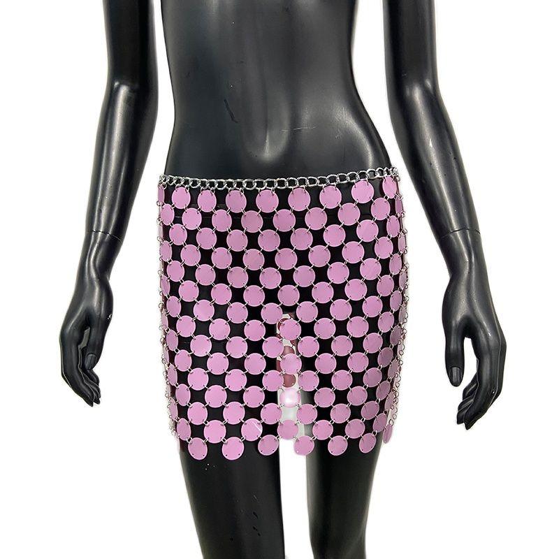 Colorful Sequins Mini Skirts Skirts - The Burner Shop