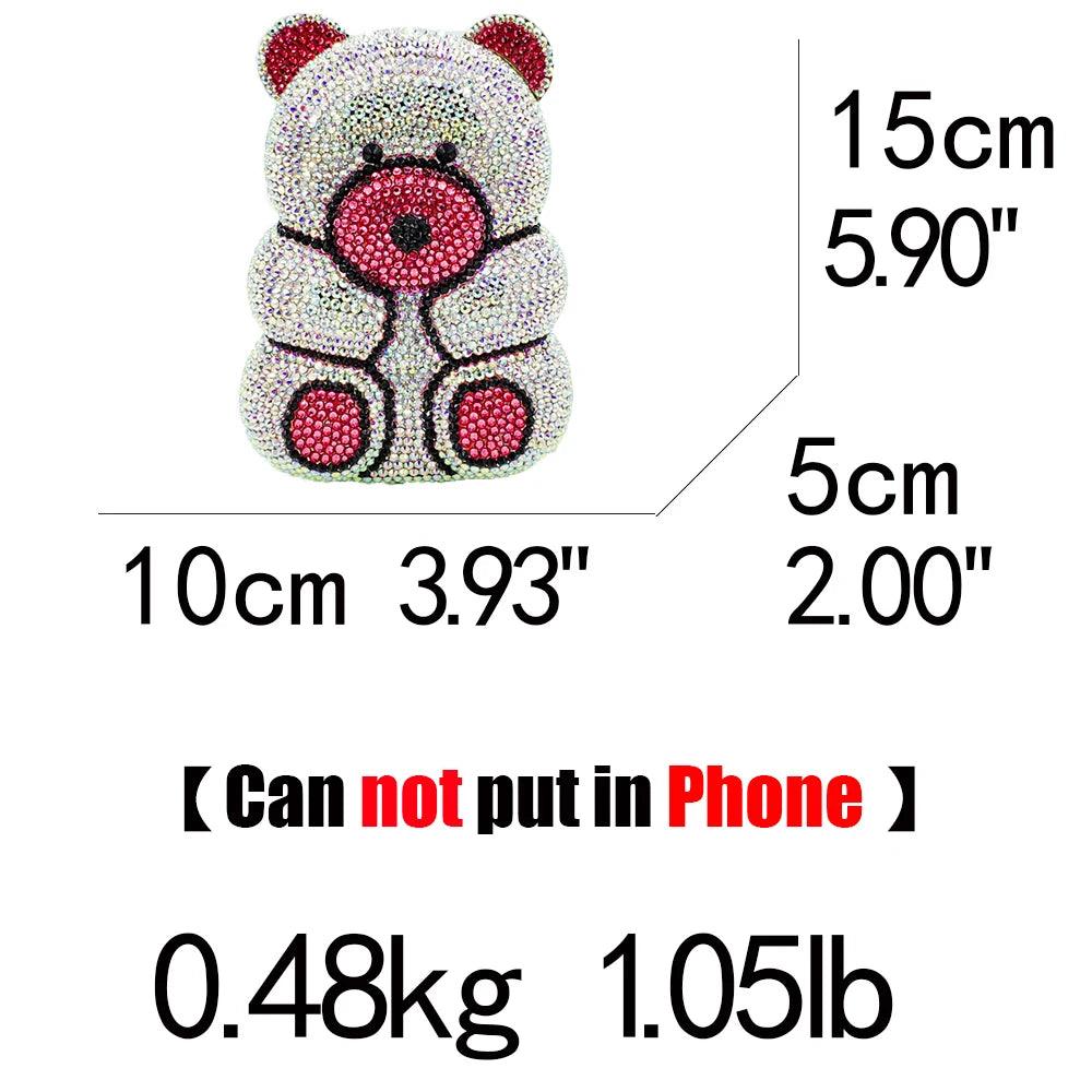 Crystal Teddy Bear Hard Case Bags Bags - The Burner Shop