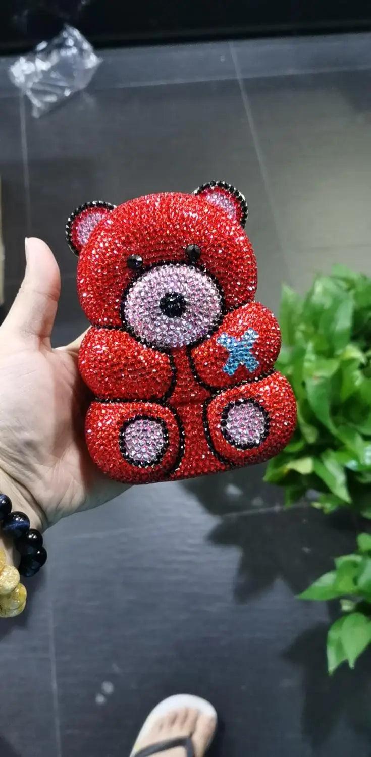 Crystal Teddy Bear Hard Case Bags Bags - The Burner Shop