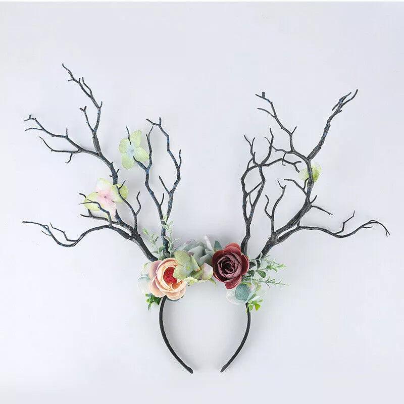 Floral Antlers Head Piece Head Piece - The Burner Shop