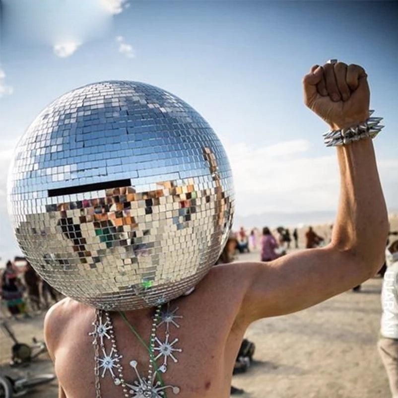 Funkadelic Mirror Disco Ball Helmet Helmets - The Burner Shop