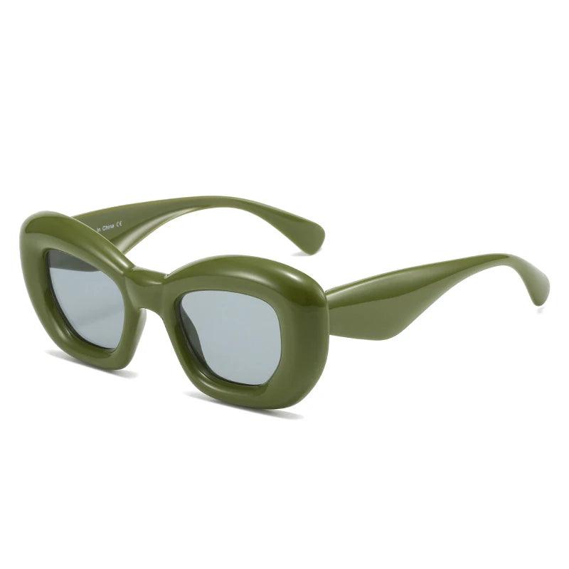 Funky Retro Rectangle Sunglasses Sunglasses - The Burner Shop