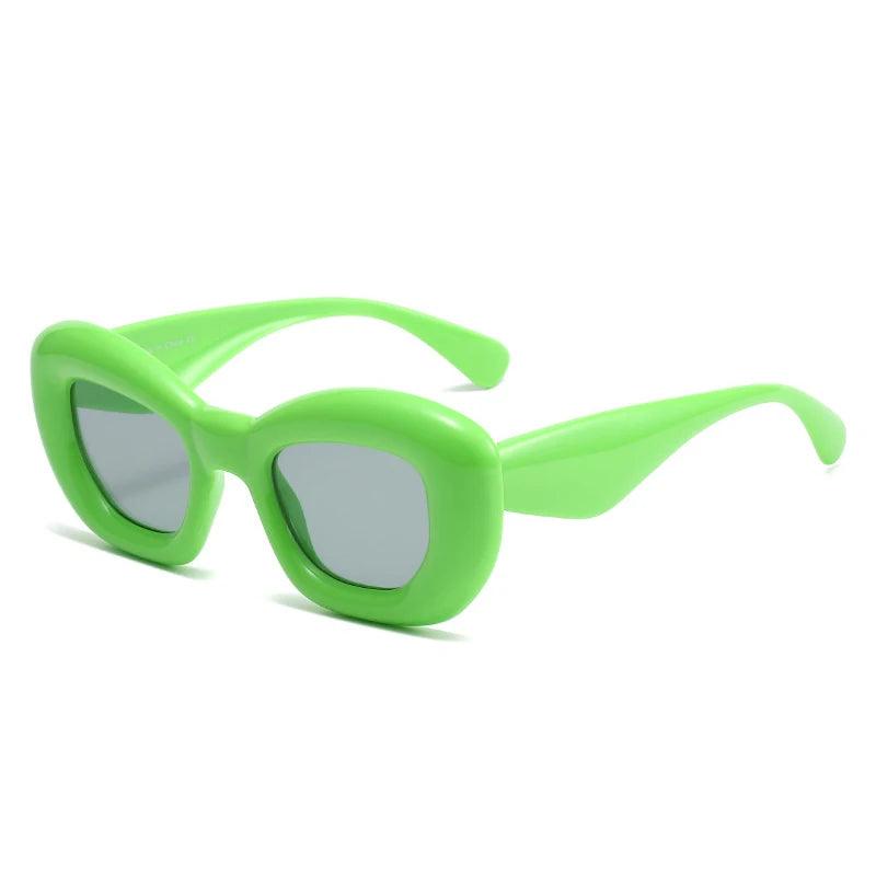 Funky Retro Rectangle Sunglasses Sunglasses - The Burner Shop