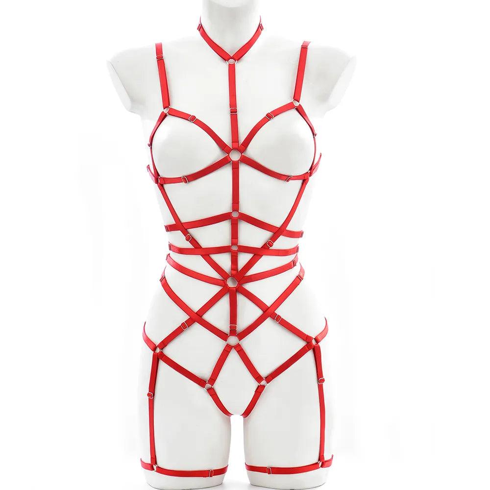Gothic Leather Body Harness Body Harness - The Burner Shop