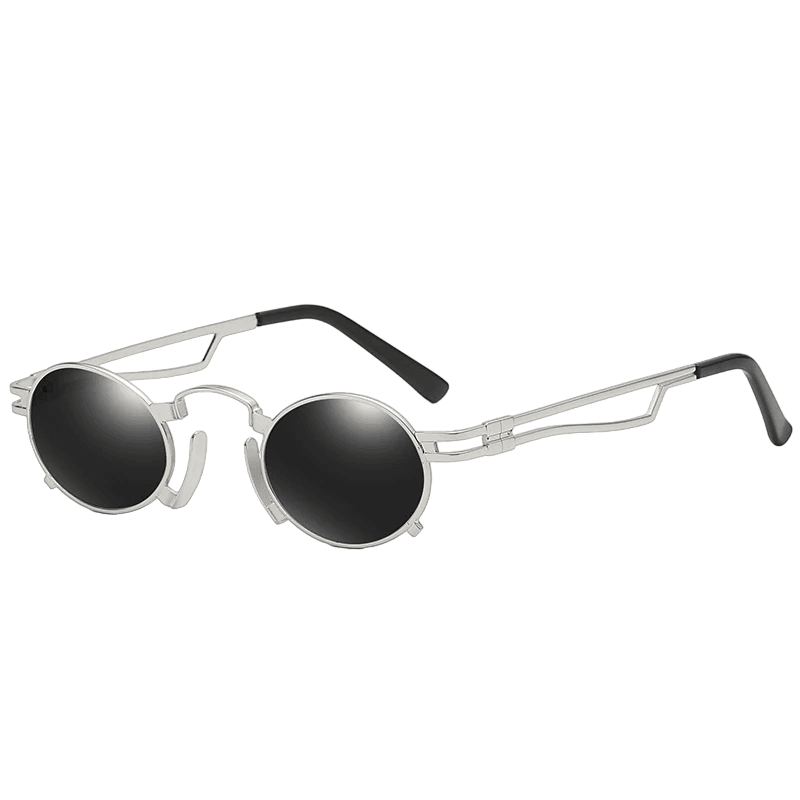Groovy Steampunk Oval Sunglasses Sunglasses - The Burner Shop