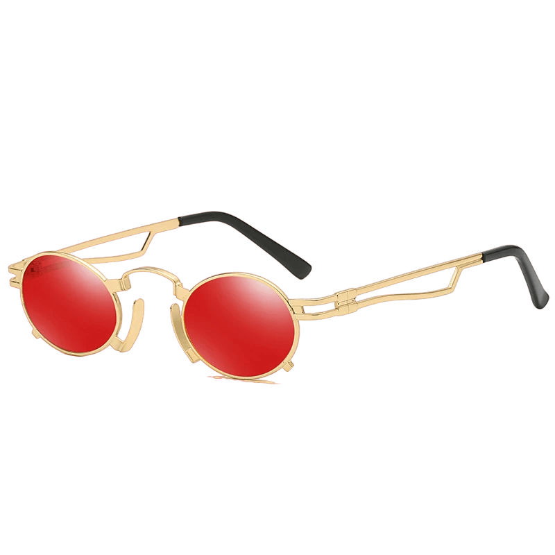 Groovy Steampunk Oval Sunglasses Sunglasses - The Burner Shop