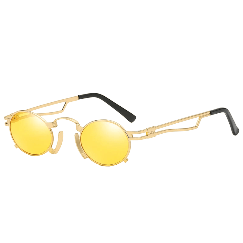 Groovy Steampunk Oval Sunglasses Sunglasses - The Burner Shop