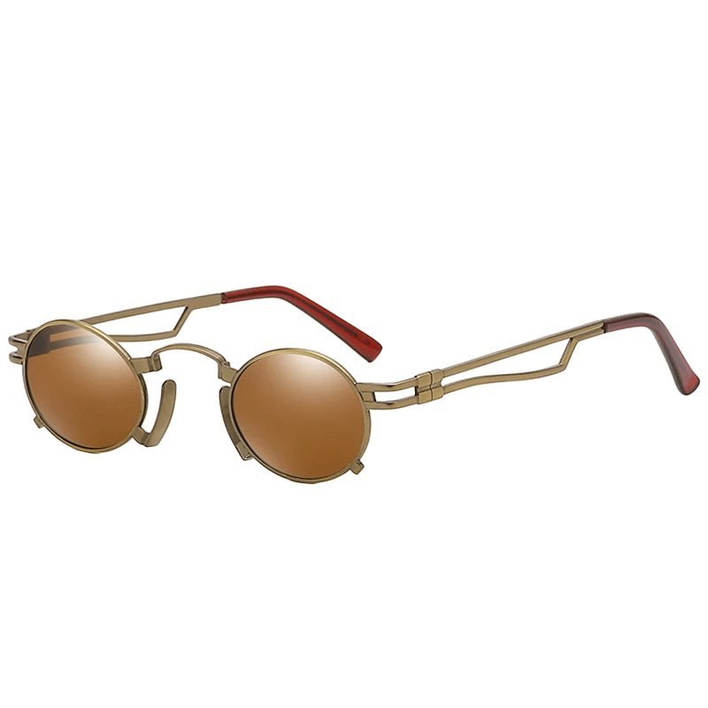 Groovy Steampunk Oval Sunglasses Sunglasses - The Burner Shop