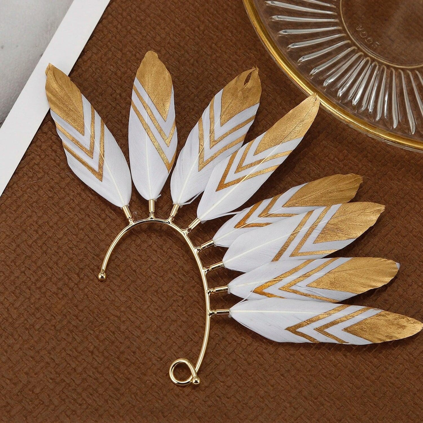 Handmade Bohemian Feather Ear Cuffs Ear Cuff - The Burner Shop