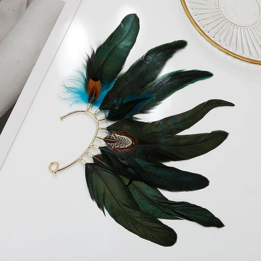 Handmade Bohemian Feather Ear Cuffs Ear Cuff - The Burner Shop
