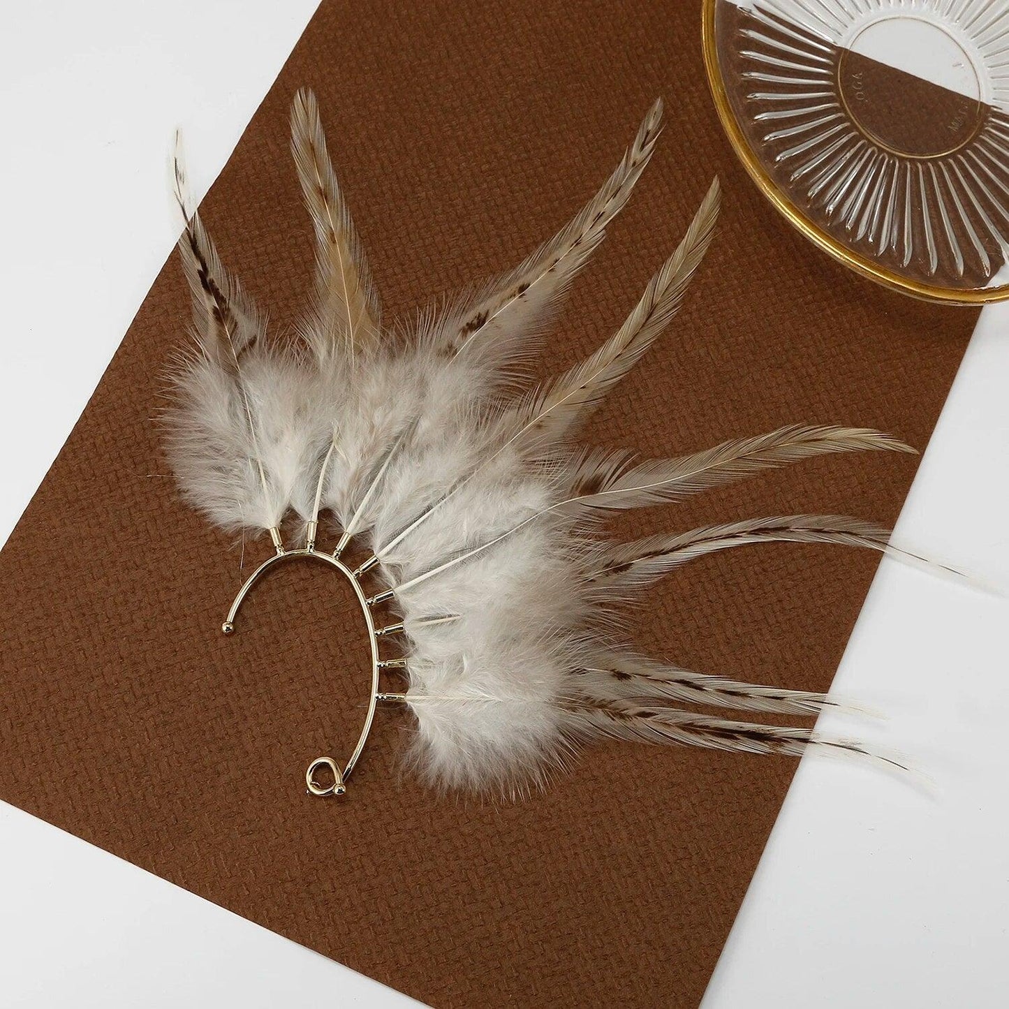 Handmade Bohemian Feather Ear Cuffs Ear Cuff - The Burner Shop