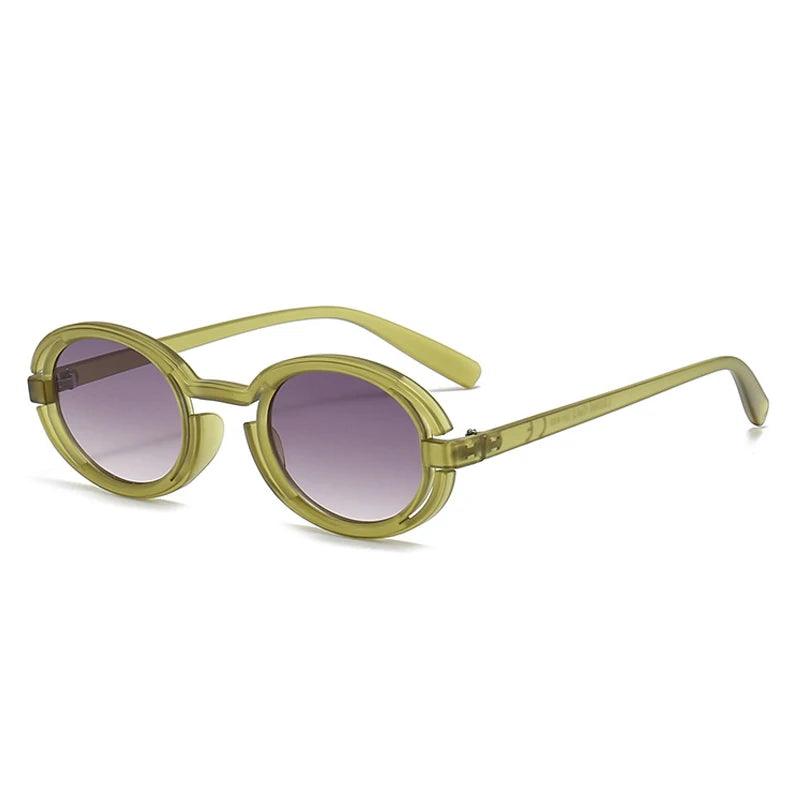 Jazzy Retro Oval Sunglasses Sunglasses - The Burner Shop