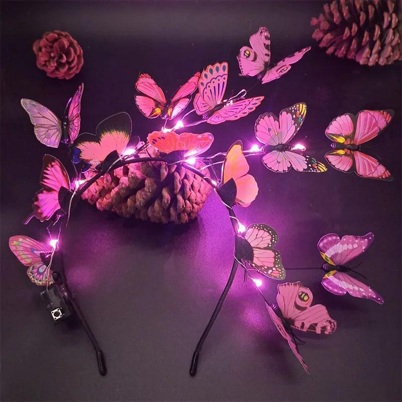 Magical Butterfly LED Head Piece Head Piece - The Burner Shop