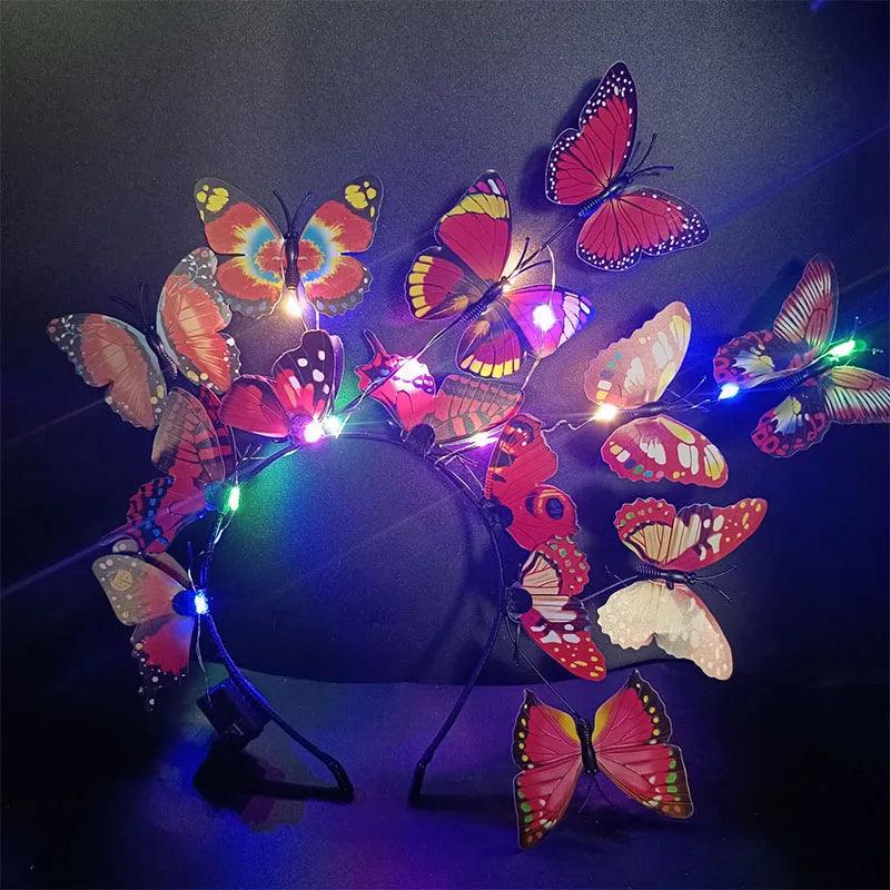 Magical Butterfly LED Head Piece Head Piece - The Burner Shop