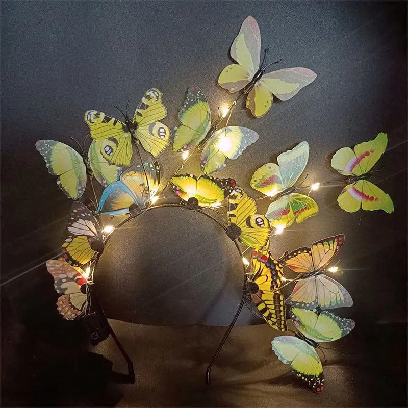 Magical Butterfly LED Head Piece Head Piece - The Burner Shop