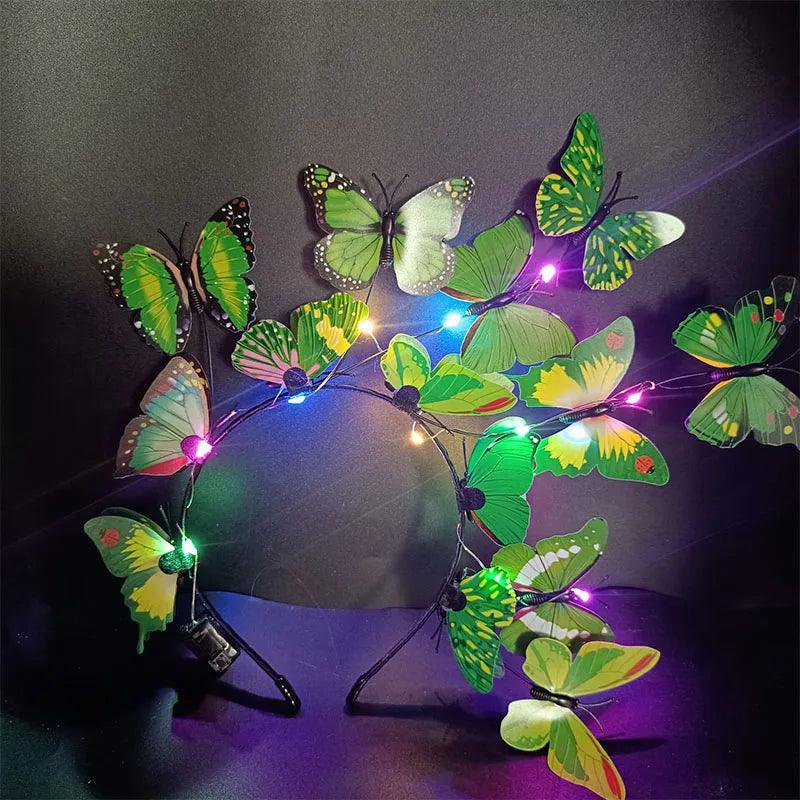 Magical Butterfly LED Head Piece Head Piece - The Burner Shop