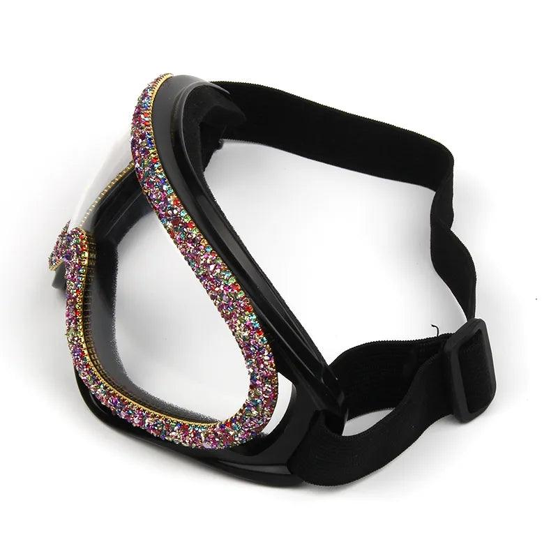 Oversized Rhinestone Festival Goggles Goggles - The Burner Shop