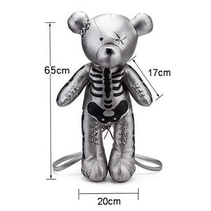Punk Skeleton Bear Backpack Backpacks - The Burner Shop