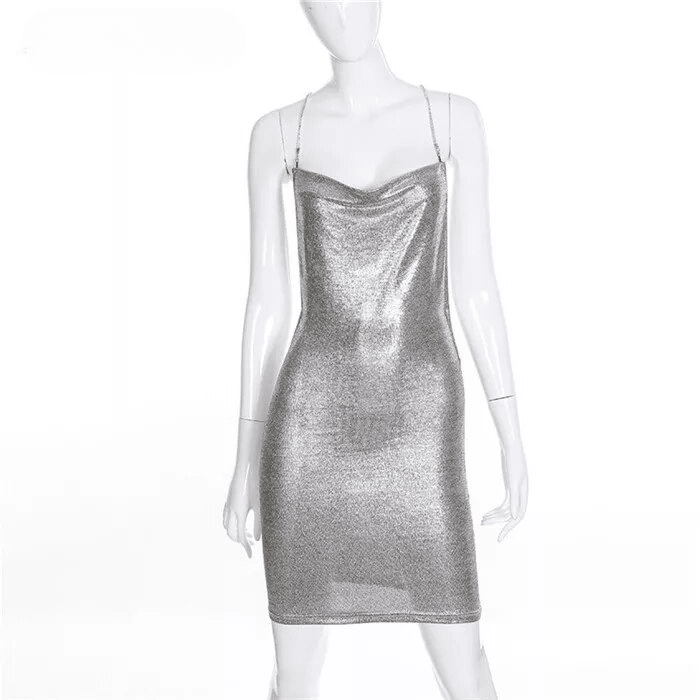 Sexy Shiny Body con Dress Dresses - The Burner Shop