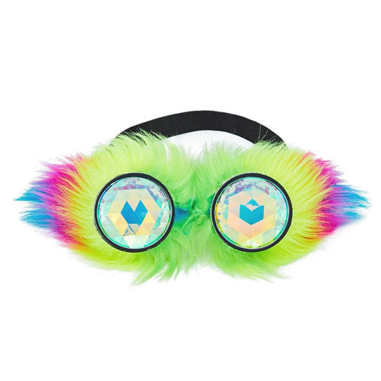 Steampunk Rainbow Crystal Lens Goggles Goggles - The Burner Shop