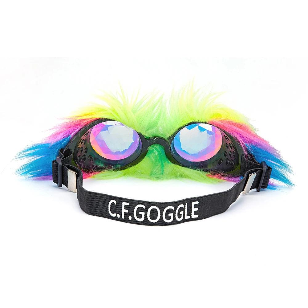 Steampunk Rainbow Crystal Lens Goggles Goggles - The Burner Shop