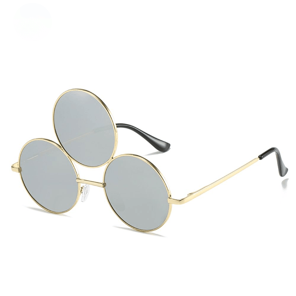 Third Eye Retro Round Sunglasses Sunglasses - The Burner Shop