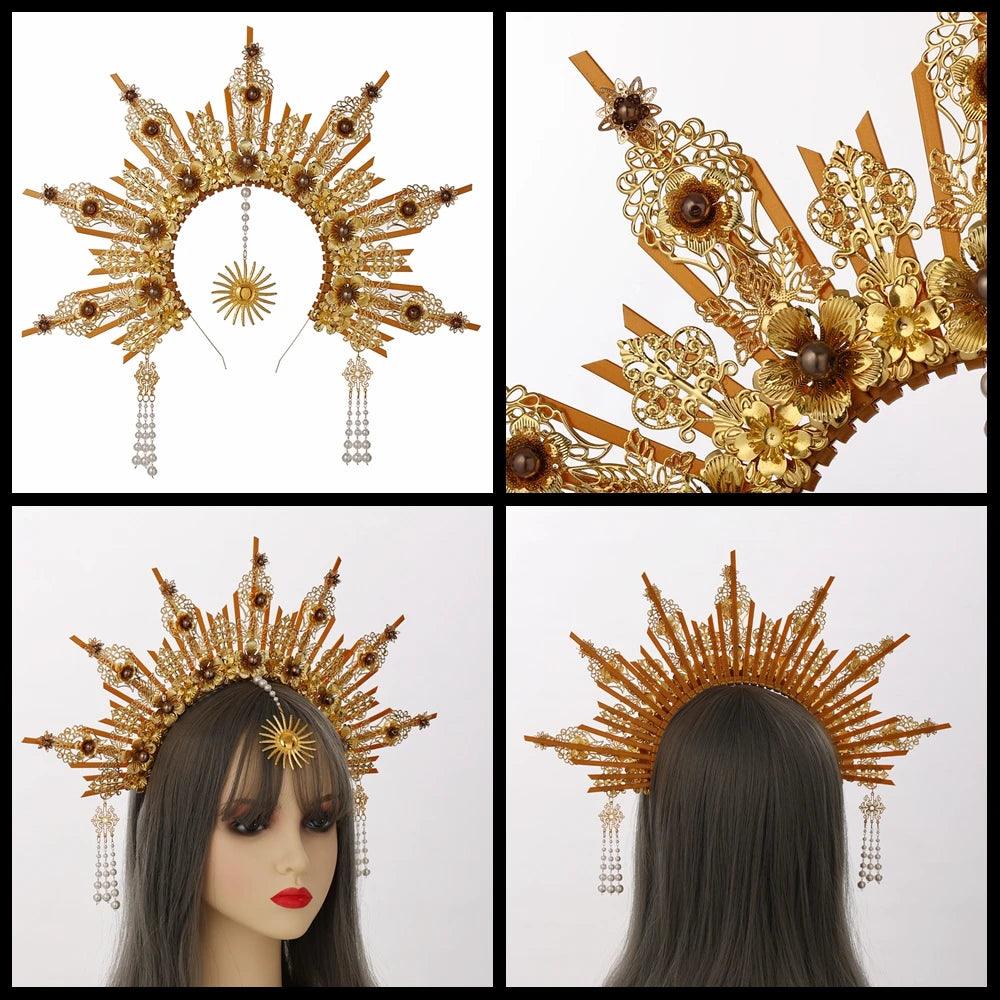 Vintage Gothic Halo Goddess Crown Head Piece - The Burner Shop