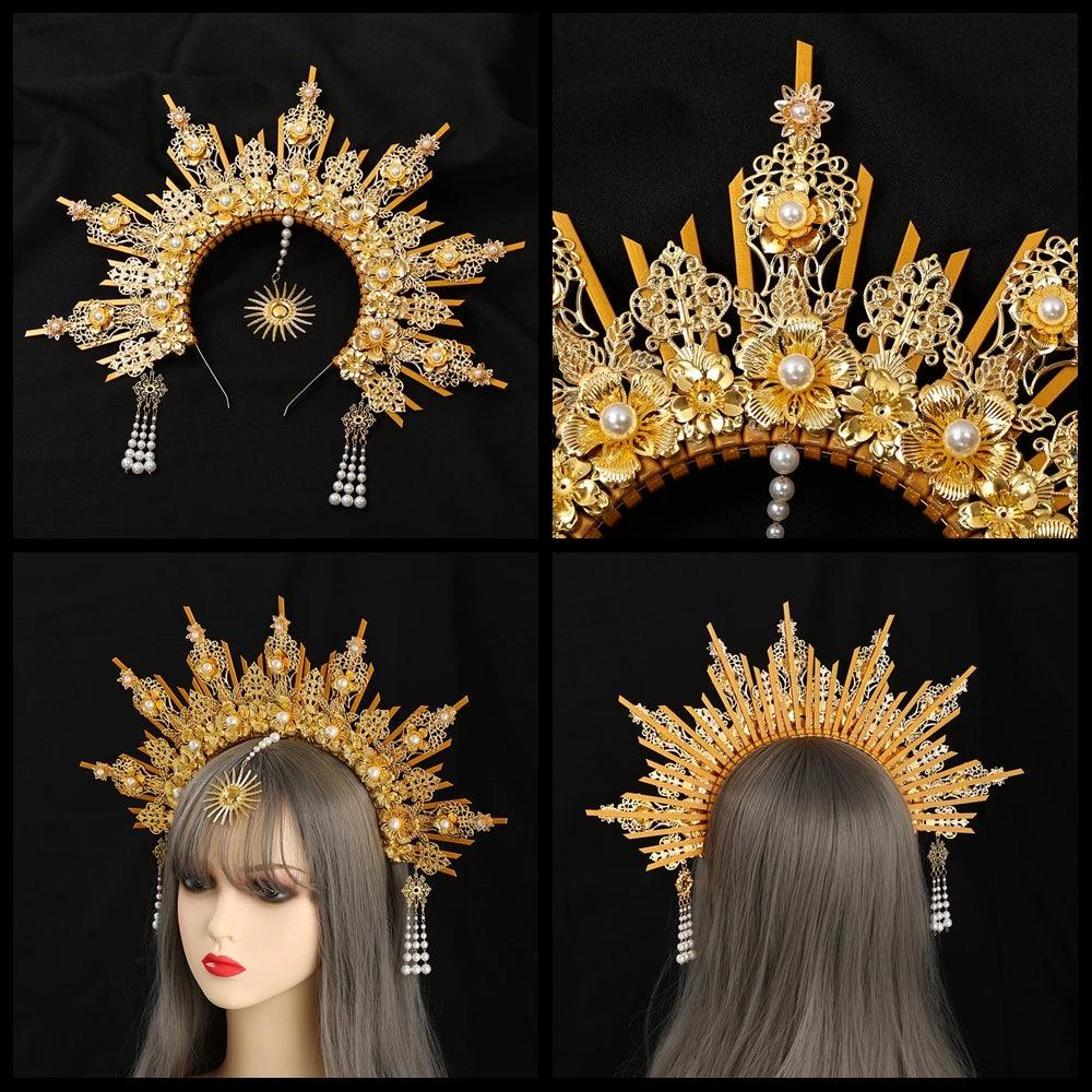 Vintage Gothic Halo Goddess Crown Head Piece - The Burner Shop