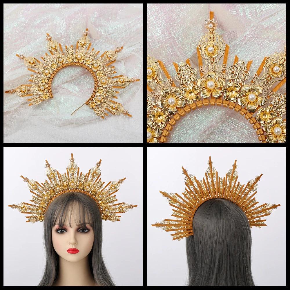 Vintage Gothic Halo Goddess Crown Head Piece - The Burner Shop