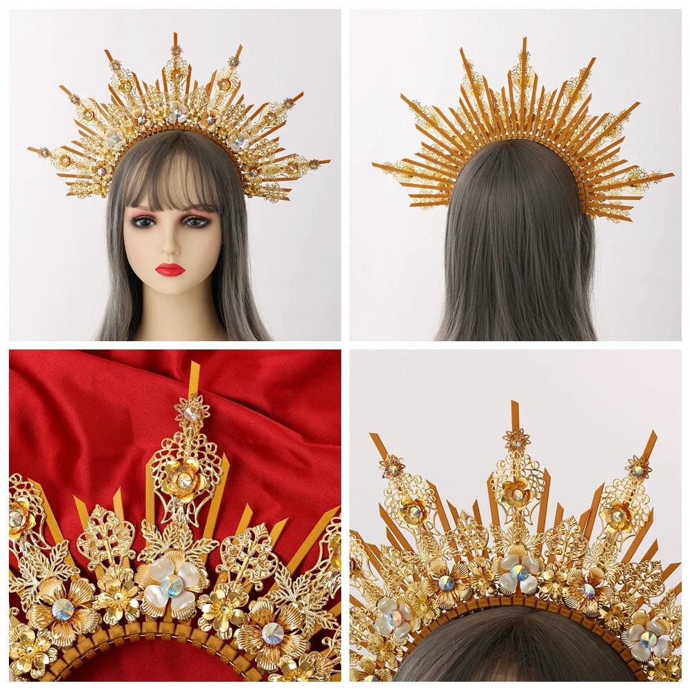 Vintage Gothic Halo Goddess Crown Head Piece - The Burner Shop
