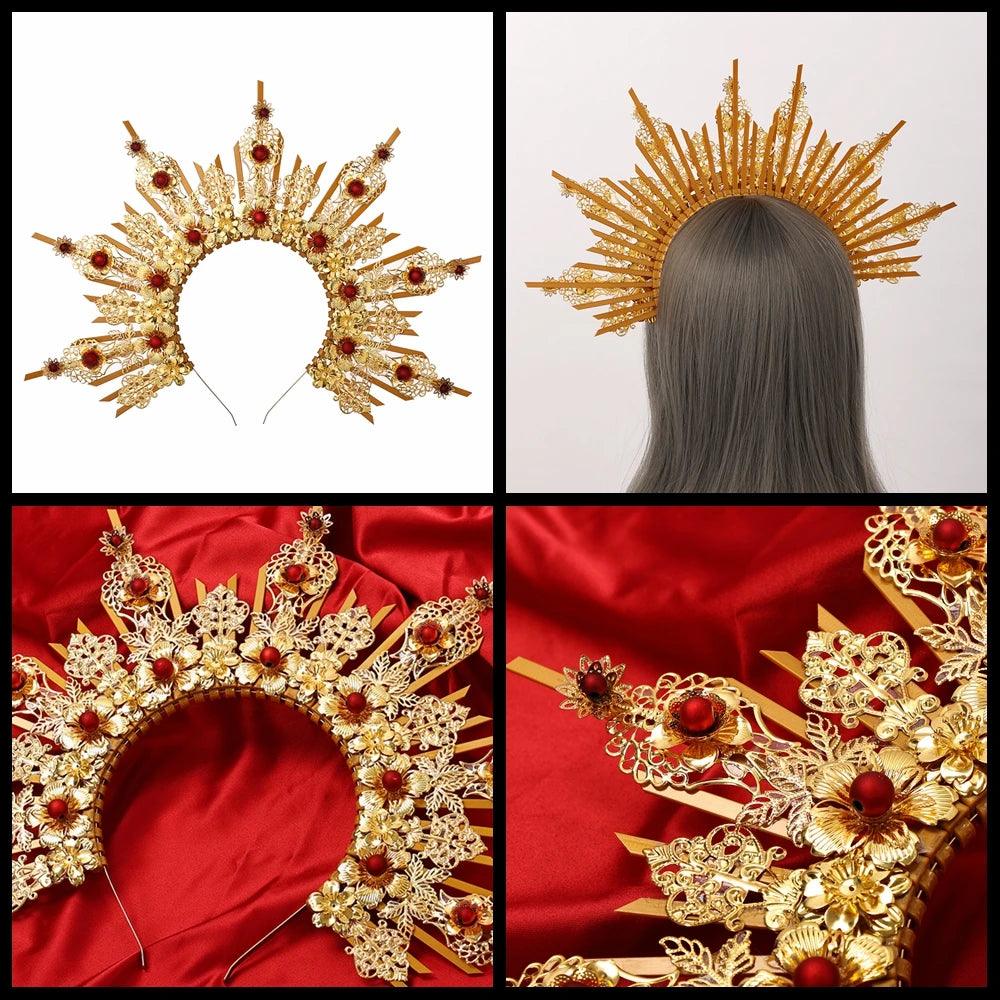 Vintage Gothic Halo Goddess Crown Head Piece - The Burner Shop