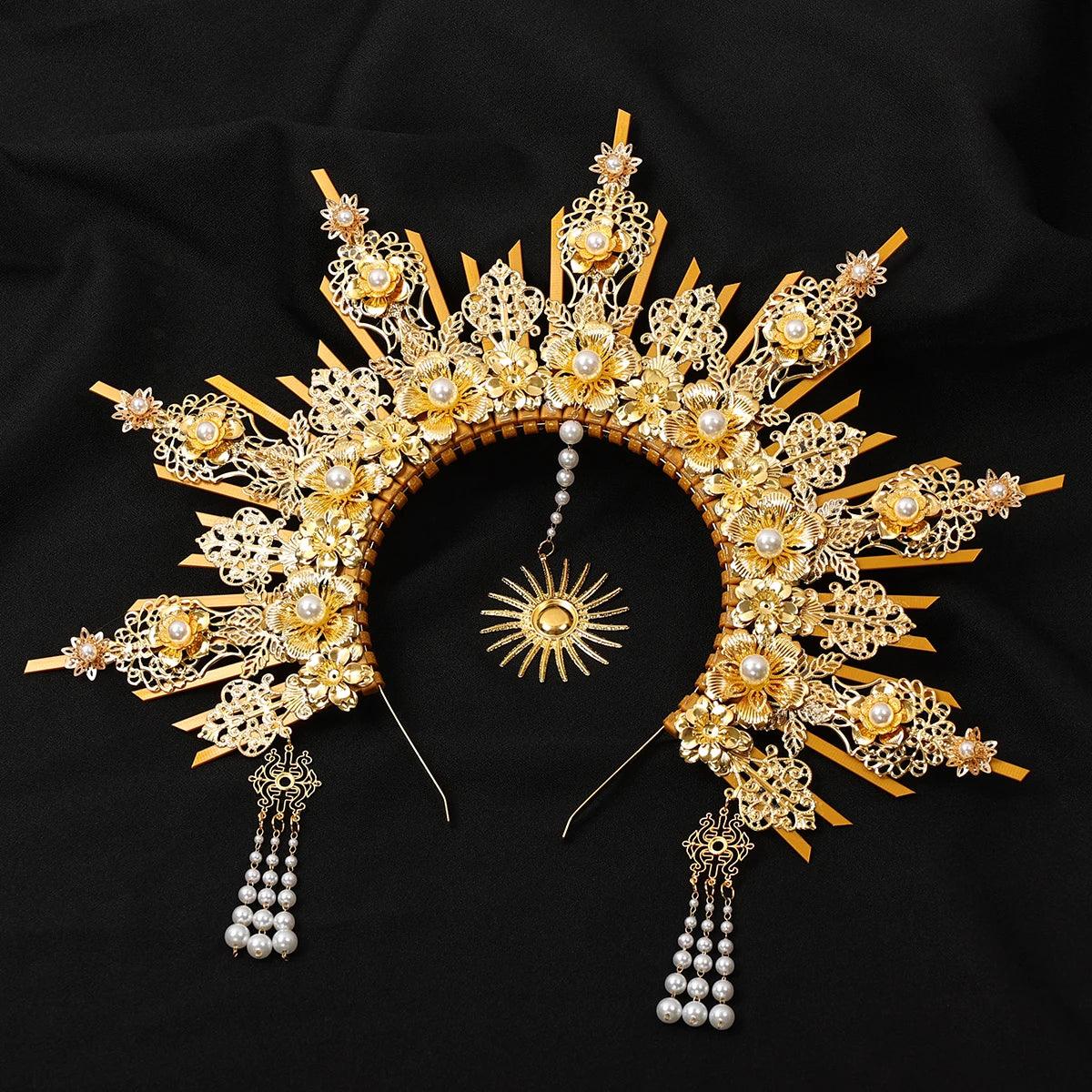 Vintage Gothic Halo Goddess Crown Head Piece - The Burner Shop