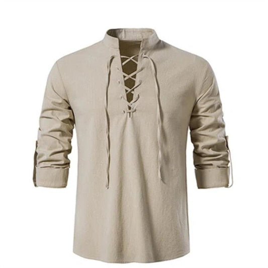 Vintage Medieval V-neck Shirt Shirts - The Burner Shop