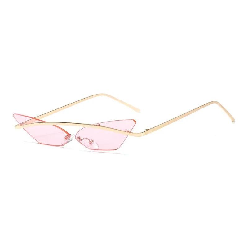 Wings Rimless Cat Eye Sunglasses Sunglasses - The Burner Shop
