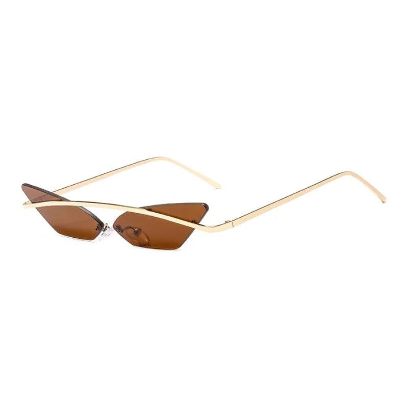 Wings Rimless Cat Eye Sunglasses Sunglasses - The Burner Shop